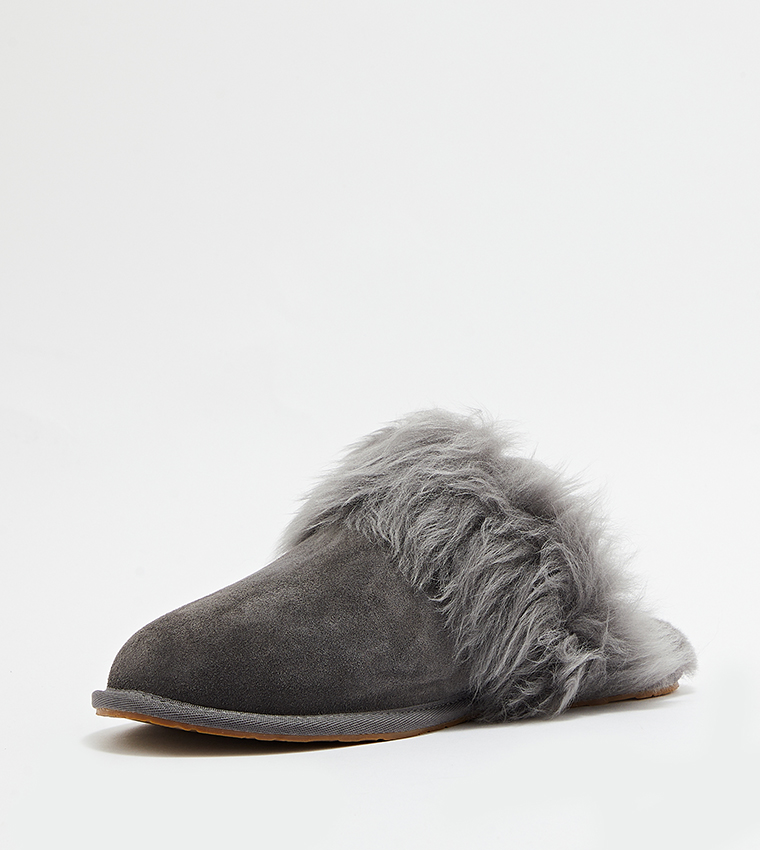 SCUFF SIS Fur Detail Home Slippers