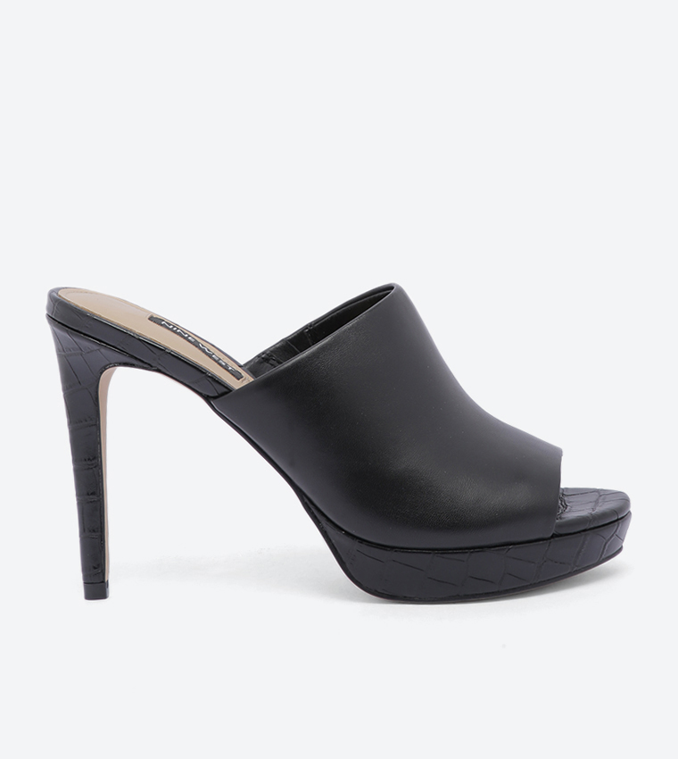 Buy Nine West Pointed Toe Slide Sandal Black In Black 6thStreet