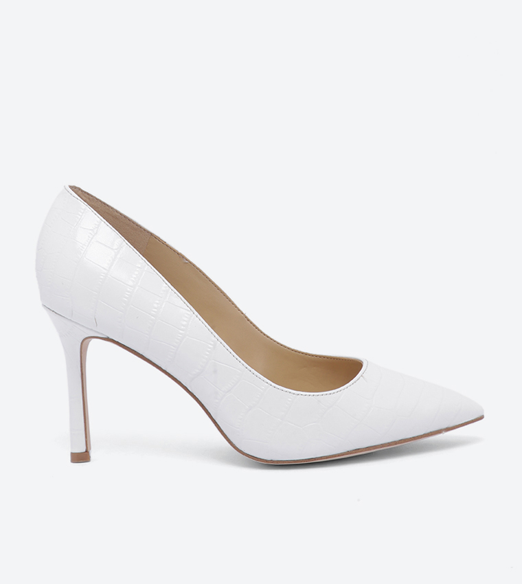 Buy Nine West Pointed Toe Sling Back Pumps White In White 6thStreet UAE