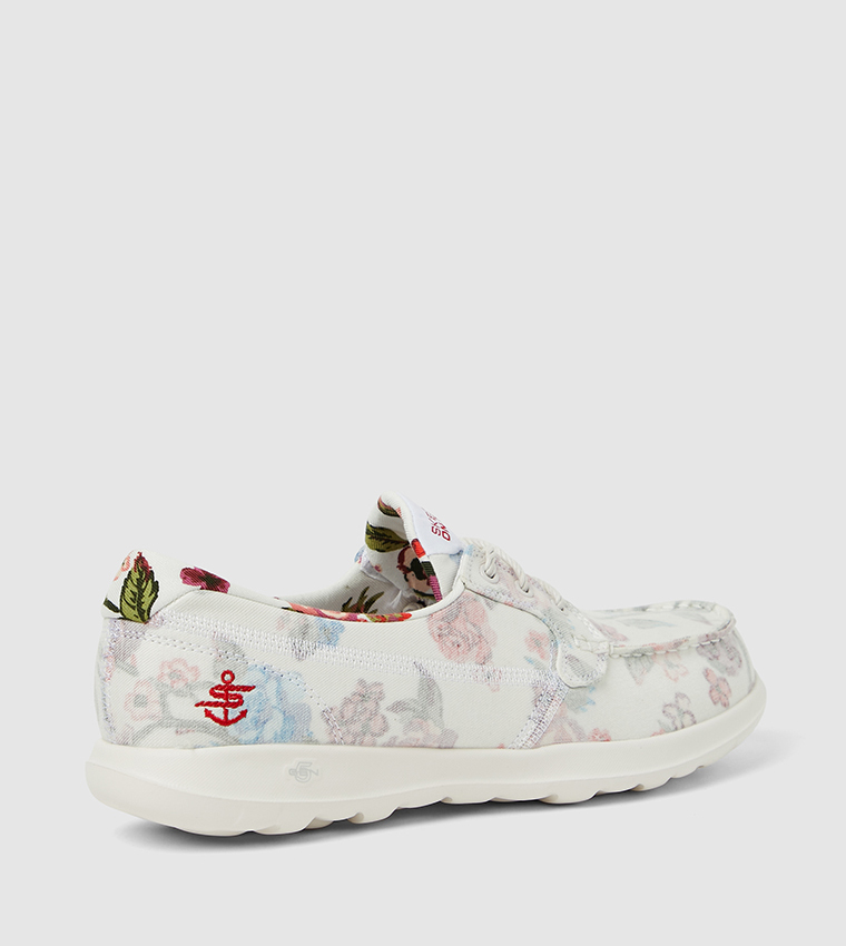 Skechers Gowalk Skechers Floral Sandals Go Walk White Flower