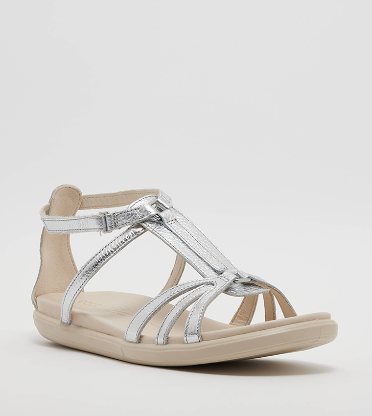 Buy ECCO SIMPIL Strappy Sandals In Metallic 6thStreet UAE