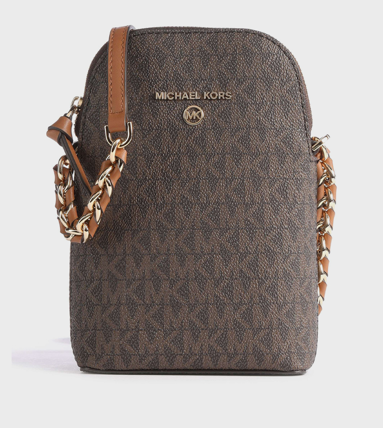 Monogram Patterned Phone Crossbody Bag