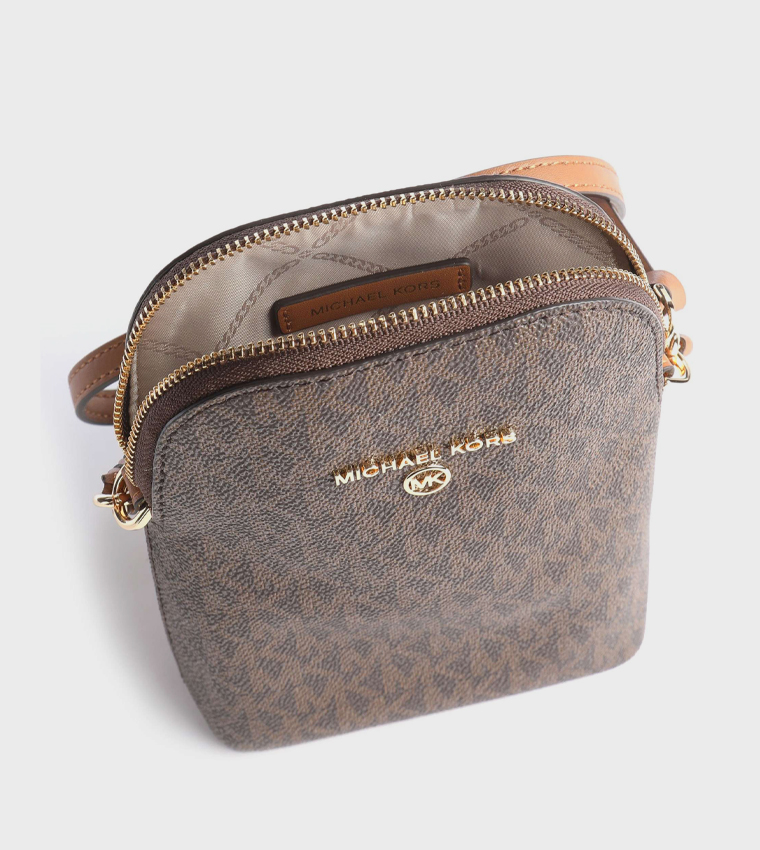 Monogram Patterned Phone Crossbody Bag