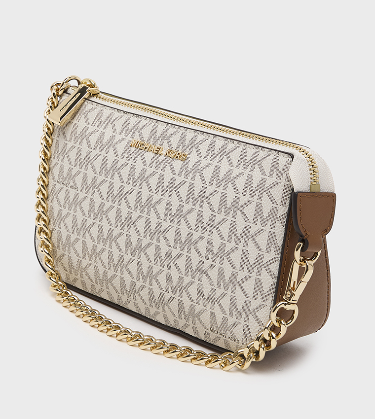 JET SET Monogram Patterned Shoulder Bag