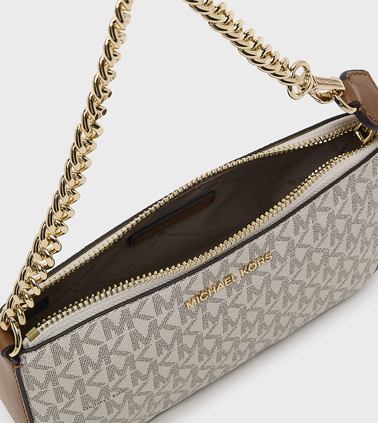 JET SET Monogram Patterned Shoulder Bag