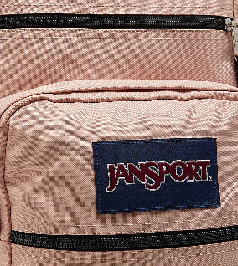 Logo Badge Zipper Backpack
