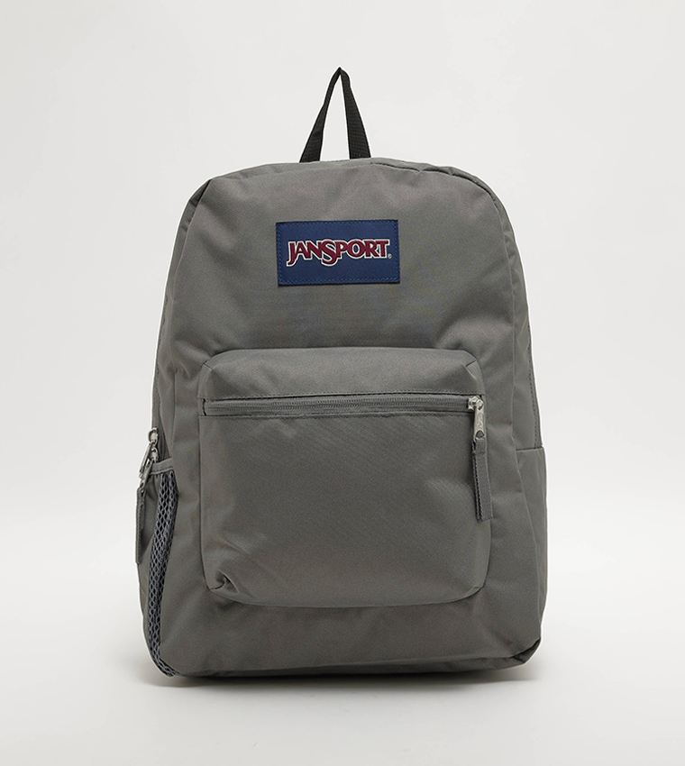 Buy Jansport Logo Badge Zipper Backpack In Grey 6thStreet Saudi Arabia