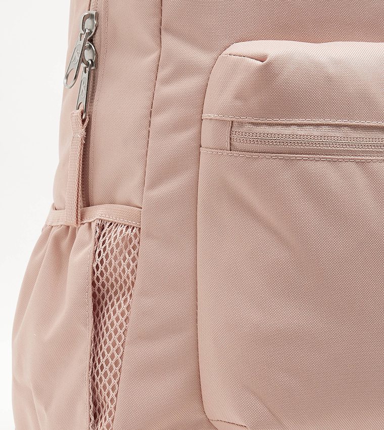 Logo Badge Zipper Backpack