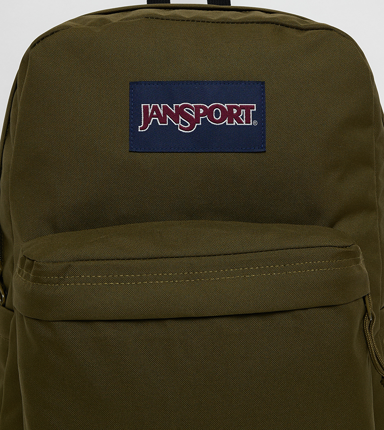 Label Detail Front Pocket Backpack