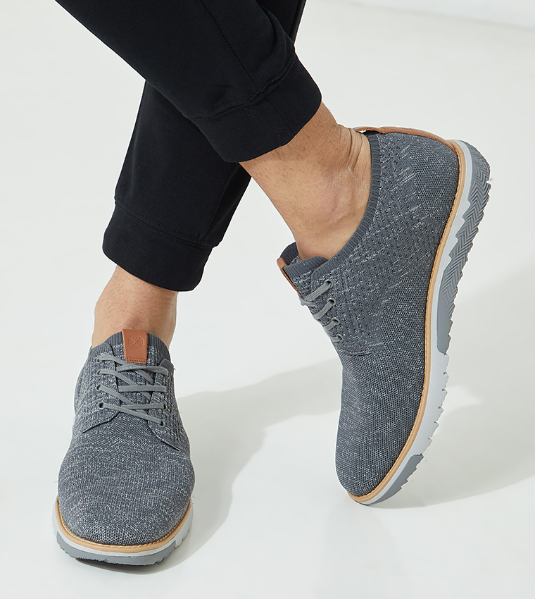 Buy Hush Puppies Mesh Lace In Place Casual Shoes In Grey | 6thStreet UAE