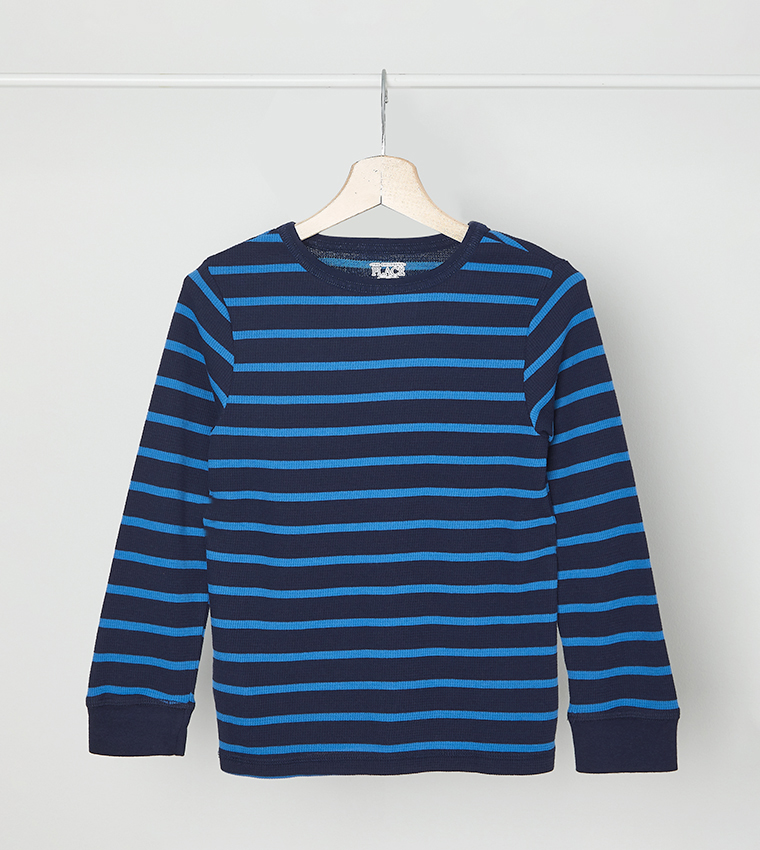 Striped long deals sleeve t shirt