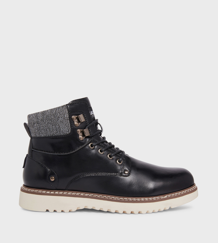 M-DELWAR Round Toe Ankle Boots
