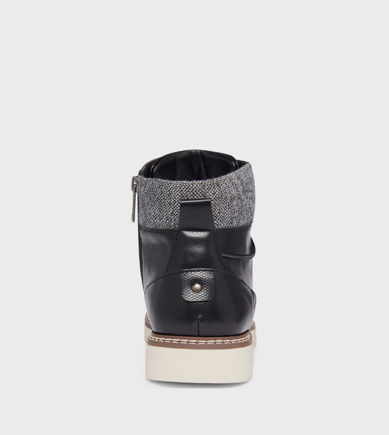 M-DELWAR Round Toe Ankle Boots