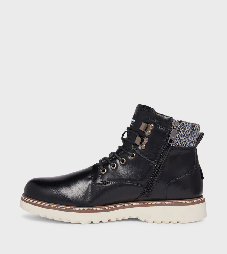 M-DELWAR Round Toe Ankle Boots