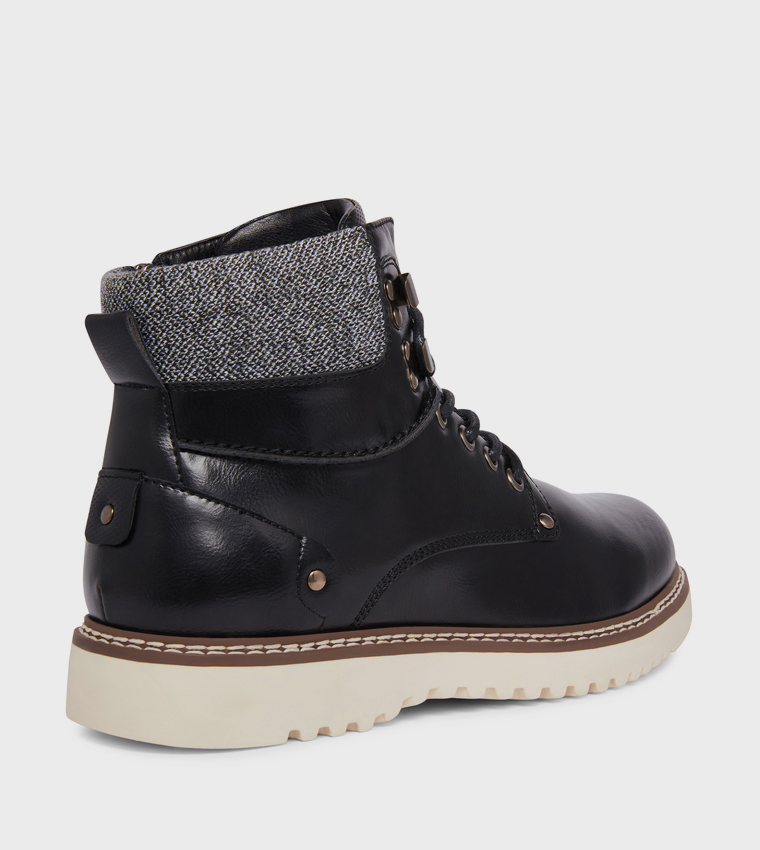 M-DELWAR Round Toe Ankle Boots