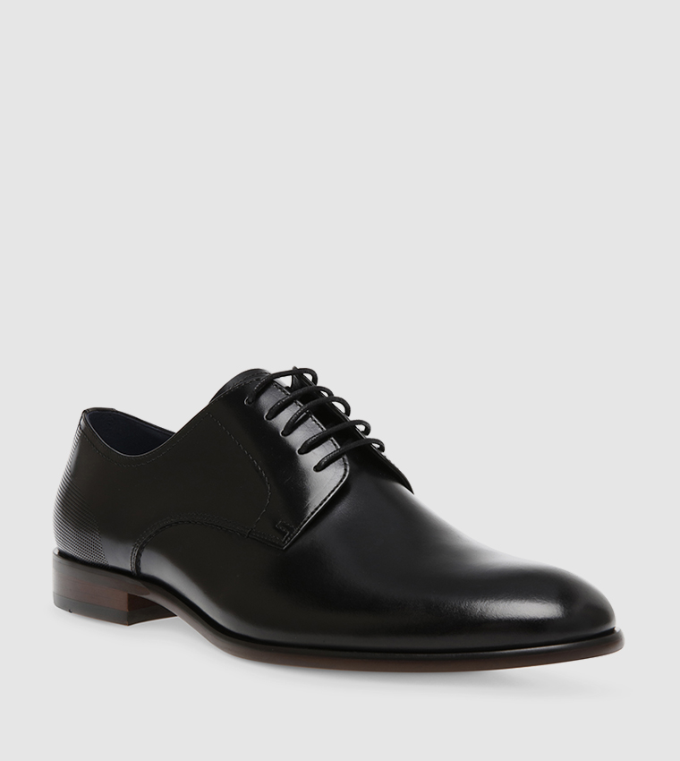 Leather shoes 2024 black formal