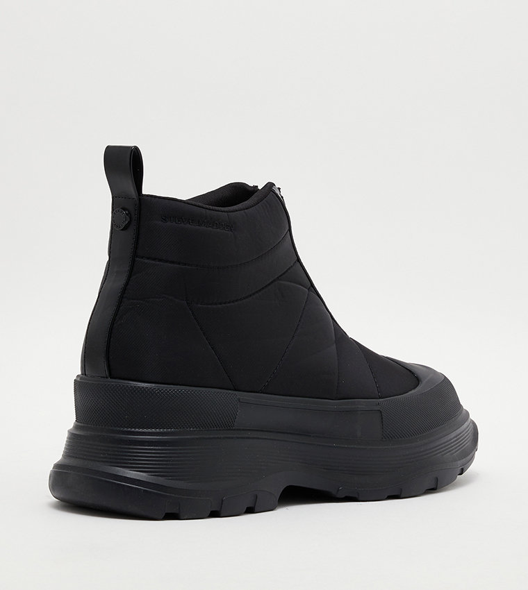 Buy Steve Madden KEN Zip Front Casual Boots In Black 6thStreet UAE