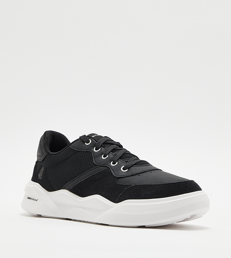 Knitted Lace-Up Sneakers