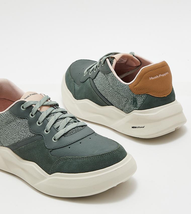 Knitted Lace-Up Sneakers