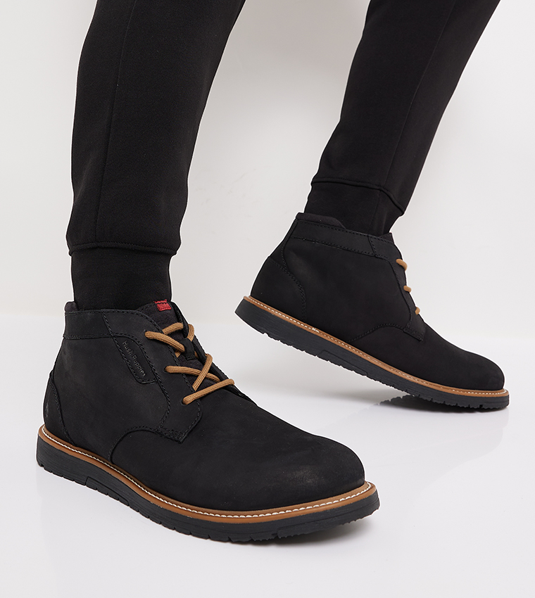 Buy Hush Puppies JENSON Lace Up Chukka Boots In Black | 6thStreet UAE