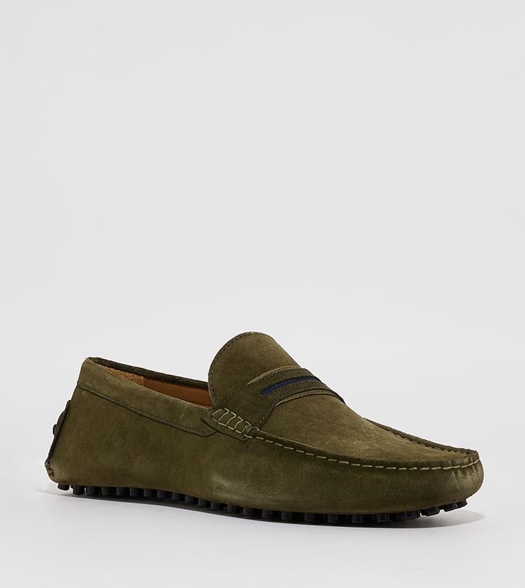 ALEX Square Toe Suede Loafers