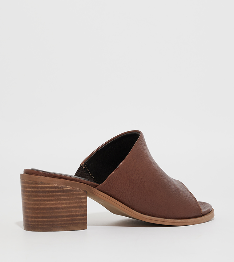 HELEN Textured Block Heel Sandals