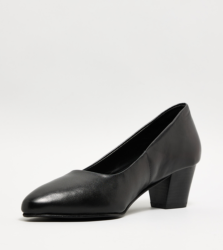 Textured Pointed Toe Pumps