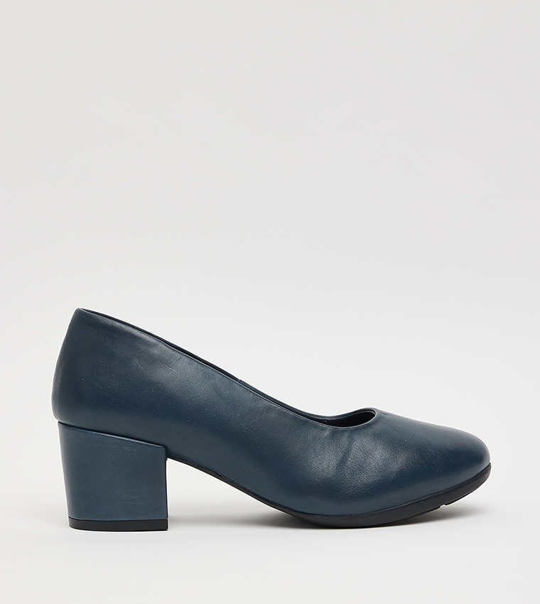 Solid Block Heel Pumps