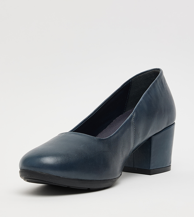 Solid Block Heel Pumps