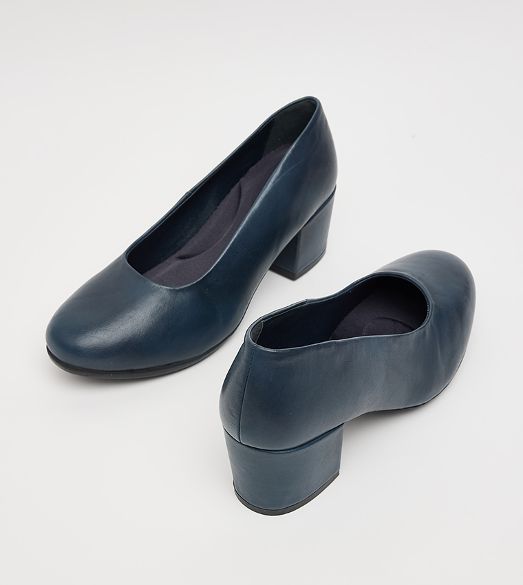 Solid Block Heel Pumps