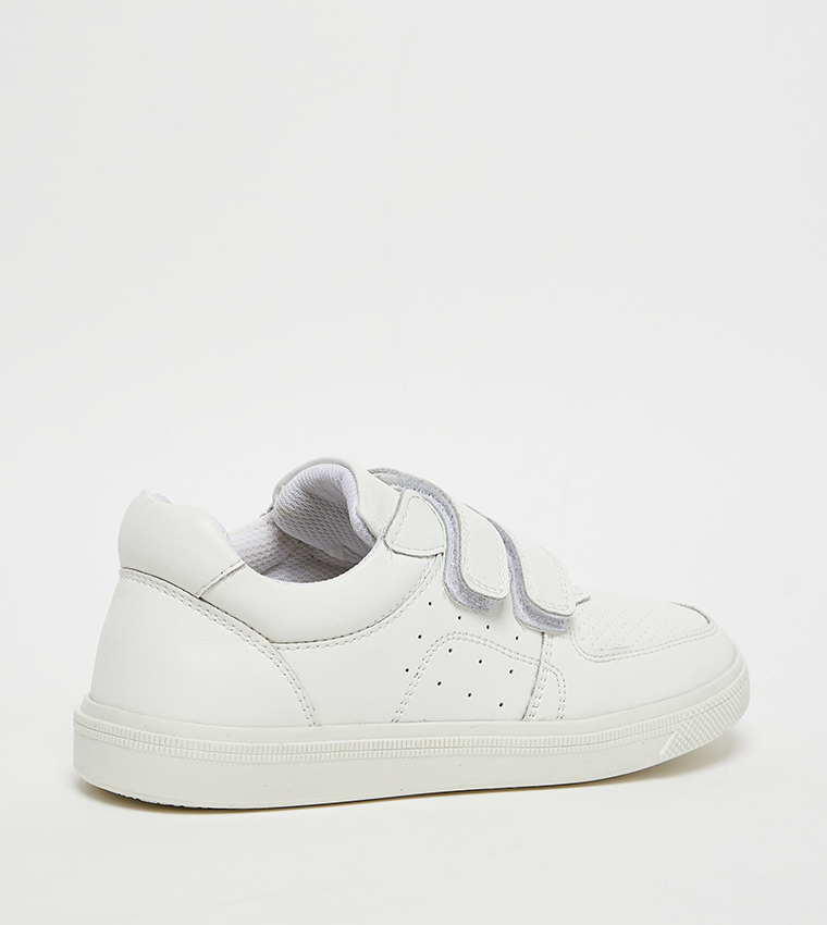 Textured Mesh Velcro Closure Sneakers