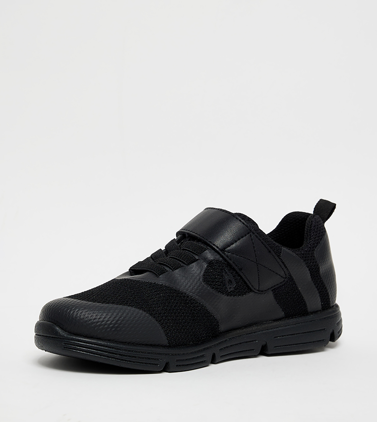 Textured Mesh Velcro Closure Sneakers