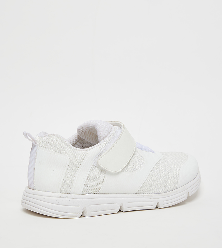 Textured Mesh Velcro Closure Sneakers