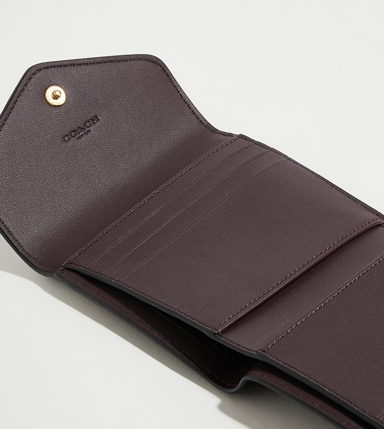 Textured Logo Detail Bi-Fold Wallet