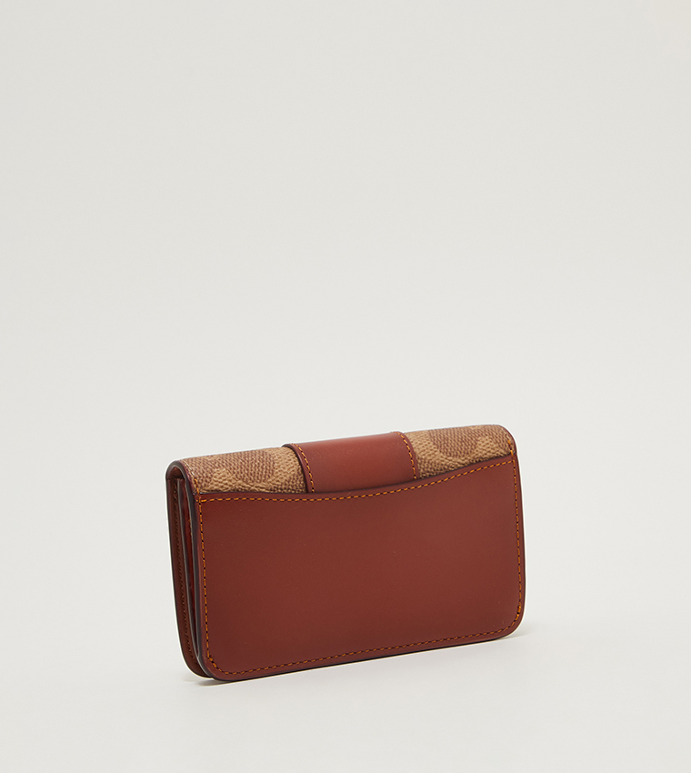 Buy COACH Color Block Bi Fold Wallet In Brown 6thStreet Saudi Arabia