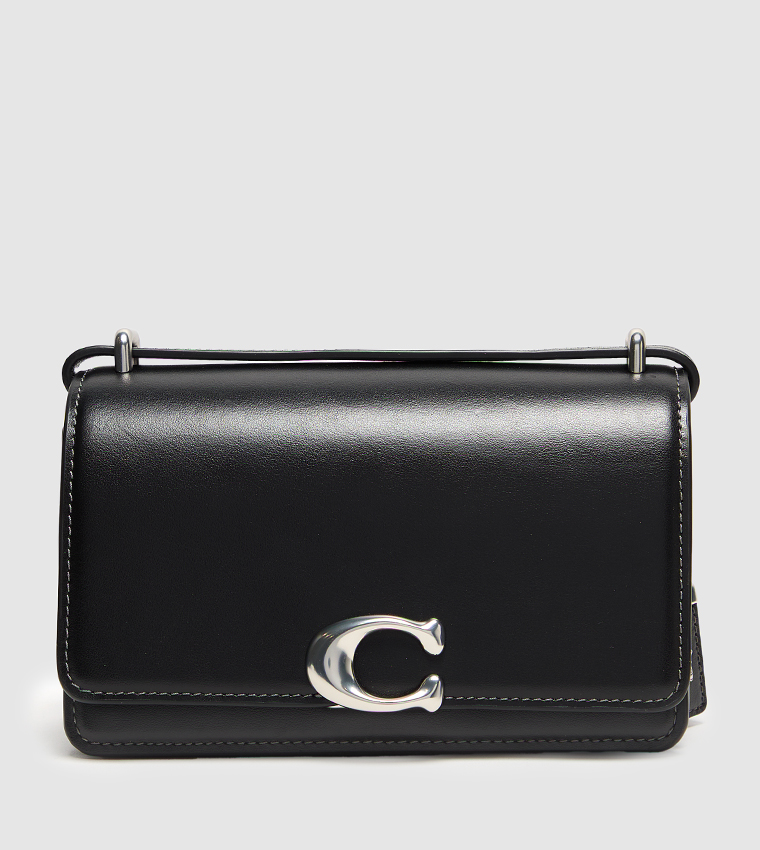 Logo Metal Flap Crossbody Bag