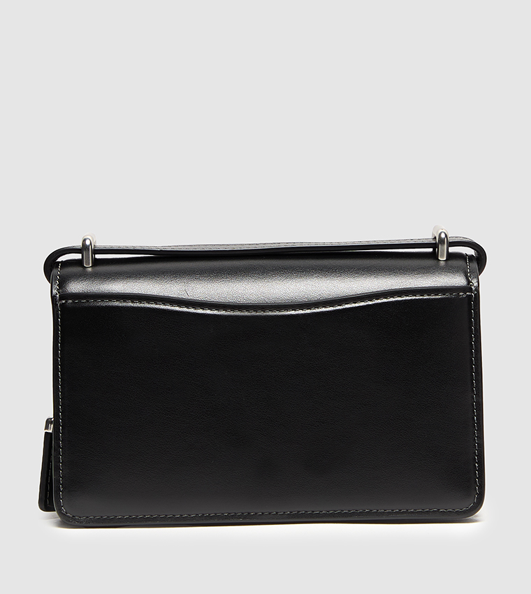 Logo Metal Flap Crossbody Bag