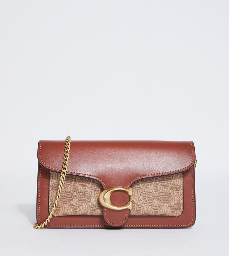 Buy Coach Textured Shoulder Bag with Chain Strap | Brown Color Women | AJIO  LUXE