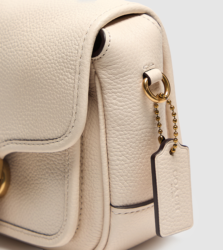 Textured Flap Crossbody Bag