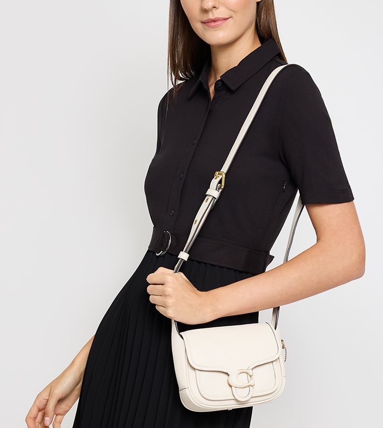 Textured Flap Crossbody Bag