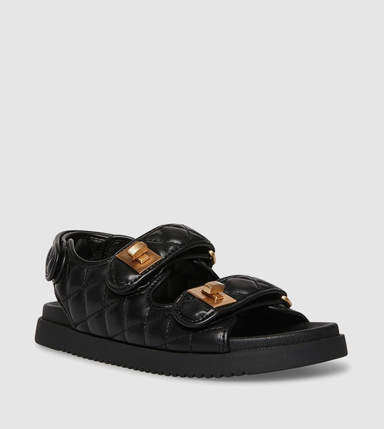 Buy Steve Madden MARGIE Quilted Casual Sandals In Black - Main Image