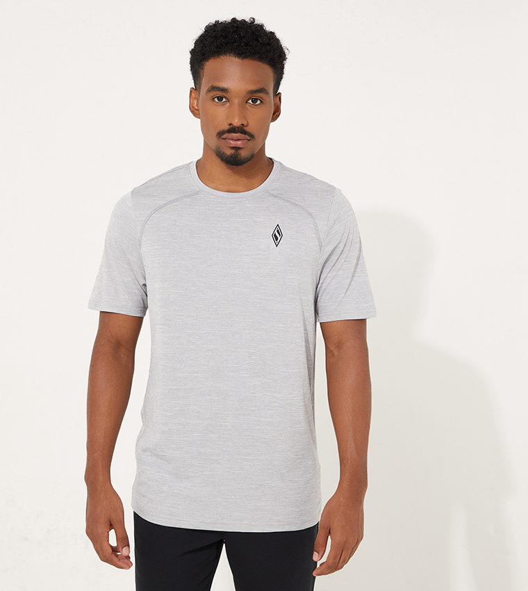 Skechers t shirt grey new arrivals