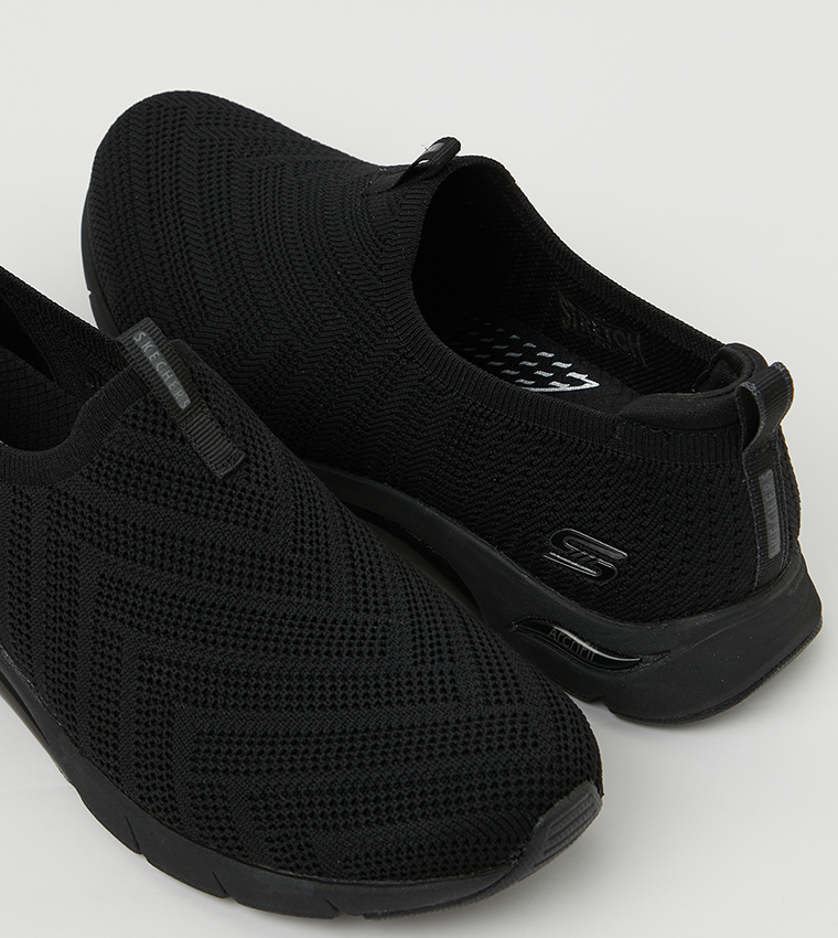 Buy Skechers SKECH AIR ARCH FIT Walking Shoes In Black | 6thStreet ...