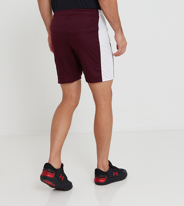 Under Armour Soccer Challenger knit shorts in burgundy