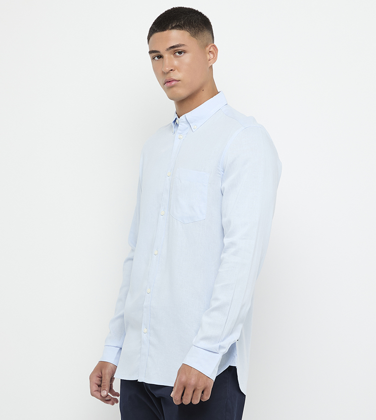Solid Button Down Oxford Shirt