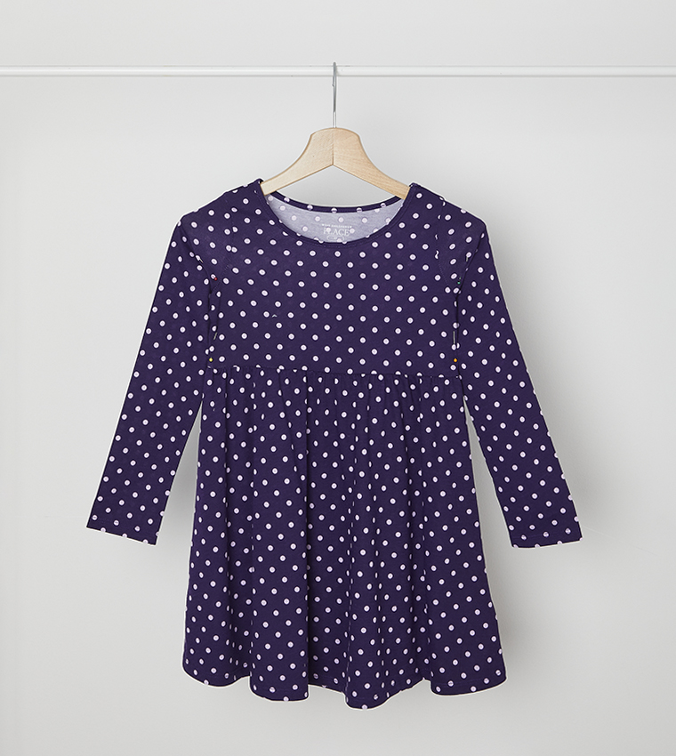 I TG Long Sleeve Printed Dress