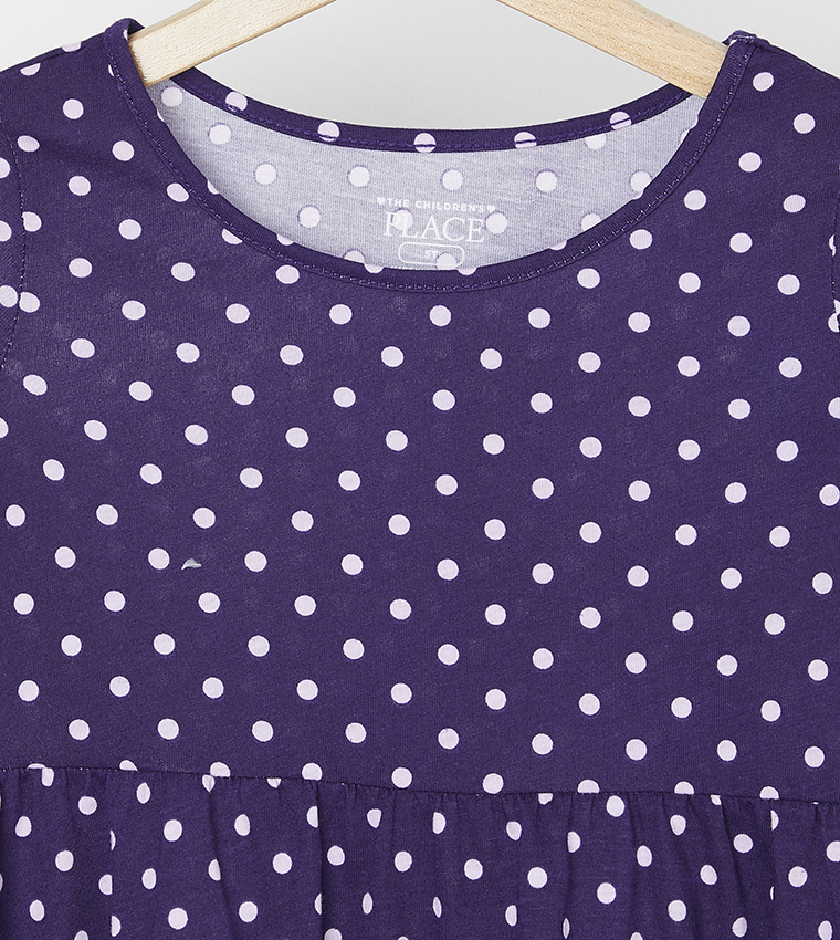I TG Long Sleeve Printed Dress