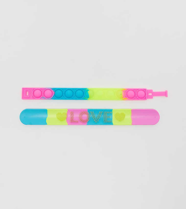 Pack Of 2 Girl's Slap Bracelets