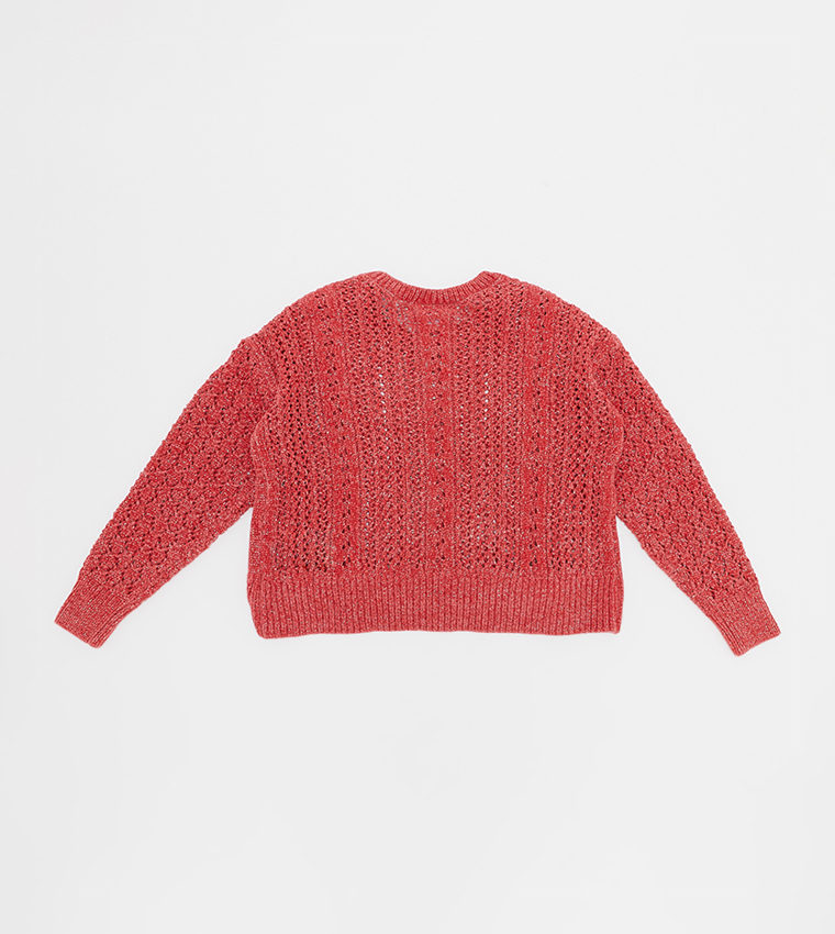 Girl's Solid Chenille Sweater