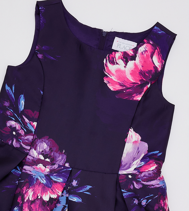 Calvin klein cheap purple floral dress